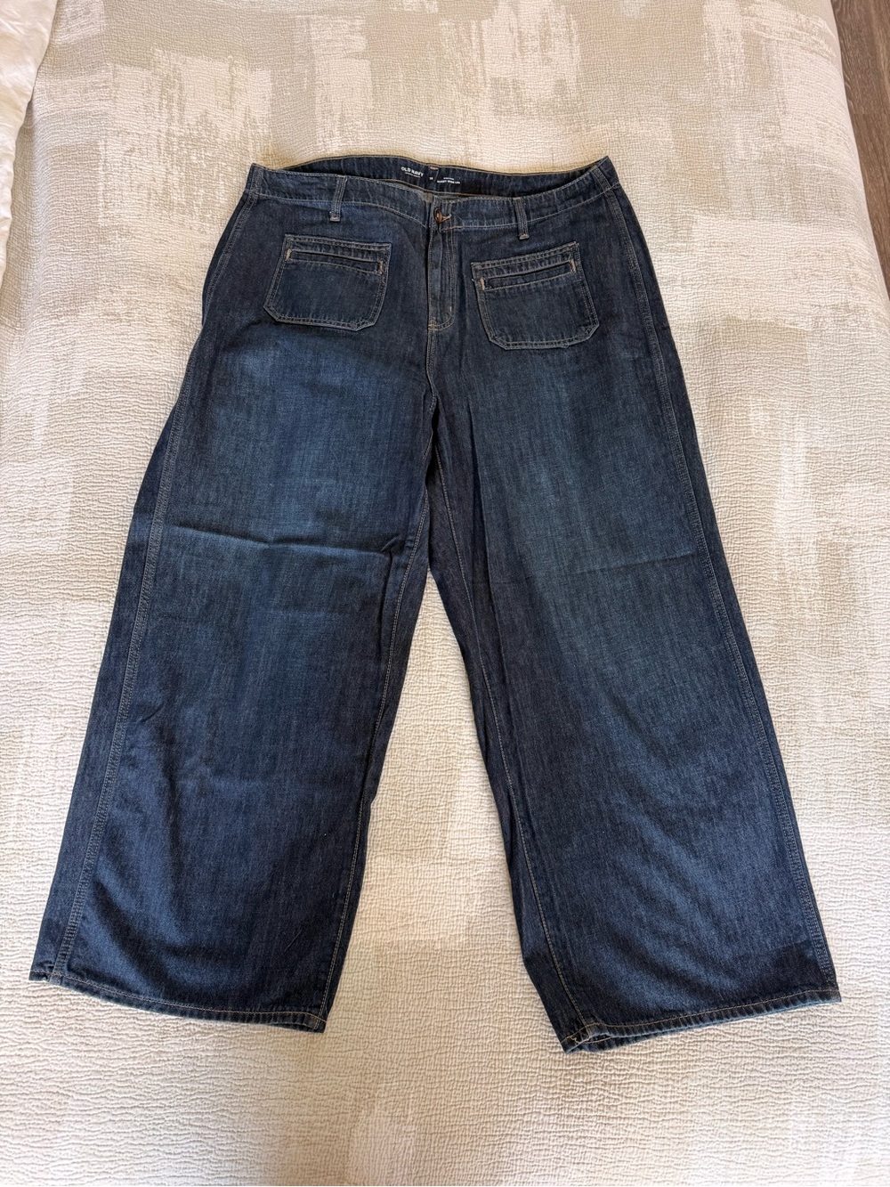 Old Navy Wide-Leg Dark Blue Denim Jeans